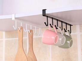 Organizador colgante 6 ganchos para estante